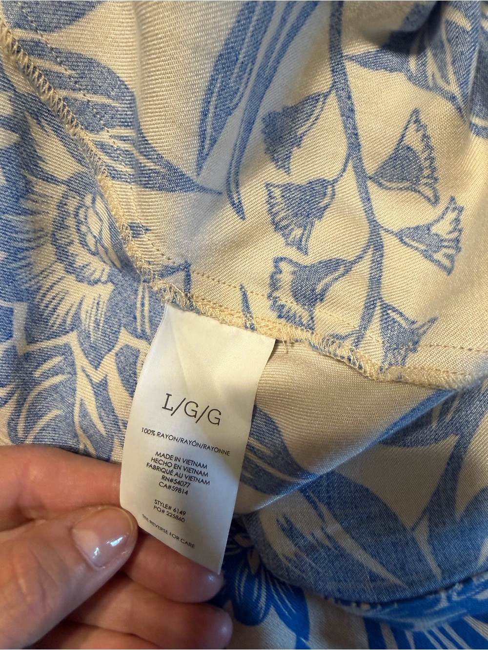 CAbi Blue Floral Button-Front Midi Dress - Picture 4 of 4